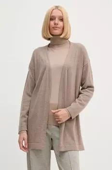 Кардиган из смесовой шерсти United Colors of Benetton, бежевый