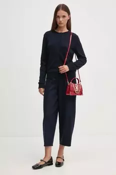 Кардиган из смесовой шерсти United Colors of Benetton, темно-синий