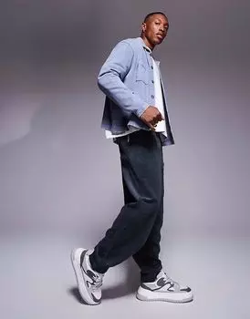 Кардиган из стираного джерси ASOS DESIGN синего цвета