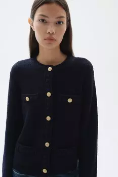 Кардиган из структурированной вязки H&M, синий