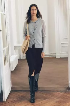 Кардиган из тонкой вязки из шерсти и альпаки ZARA, серый