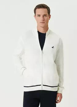 Кардиган из трикотажа с пейзажной вышивкой Beymen Club, экрю