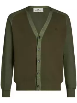Кардиган из вирджинской шерсти ETRO, зеленый