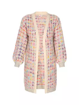 Кардиган IZIA, цвет wollweiss mehrfarbig