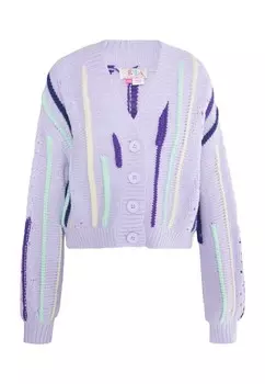 Кардиган IZIA Knit Cardigan Eyota, цвет Light purple/Dark purple