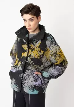 Кардиган JACQUARD ROLLNECK CAMOUFLAGE PATTERN Ivko, антрацит