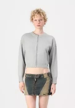 Кардиган JAN CREWNECK ZIPPER Abercrombie & Fitch, серый