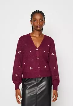 Кардиган JDY JDYNATJA V NECK SHORT, цвет purple potion melange