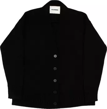 Кардиган Jil Sander Classic Chunky Cashmere Blend Cardigan 'Black', черный