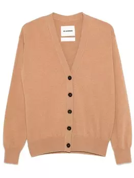 Кардиган Jil Sander с V-образным вырезом, серый