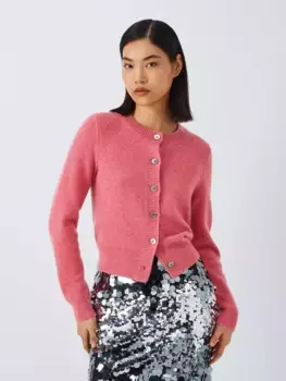 Кардиган John Lewis Cashmere Lofty Knit, цвет old/rose