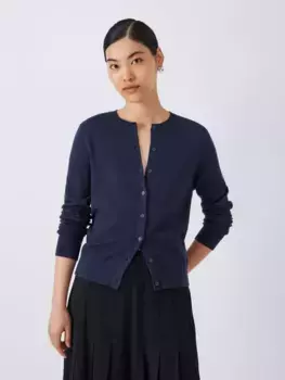 Кардиган John Lewis Crew Neck Cotton, темно-синий