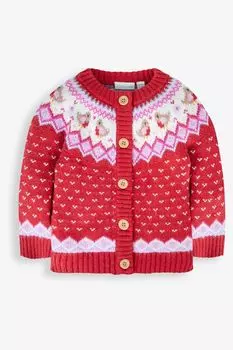Кардиган JoJo Maman Bb Robin Fair Isle Jojo Maman Bb, красный