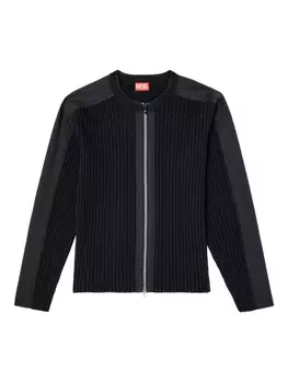 Кардиган K-Matty в рубчик на молнии Diesel, черный