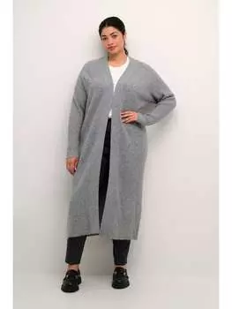 Кардиган KAFFE curve, серый меланж