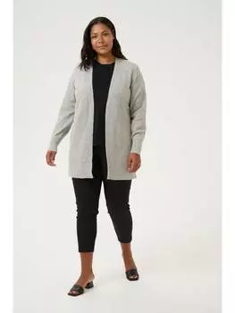 Кардиган KAFFE curve, серый меланж