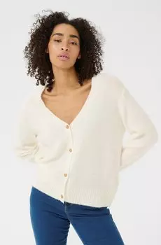 Кардиган KAIRIS V NECK Kaffe, молочный