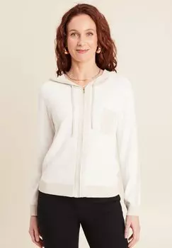 Кардиган KAPUZEN MIT REISSVERSCHLUSS Breal, молочный