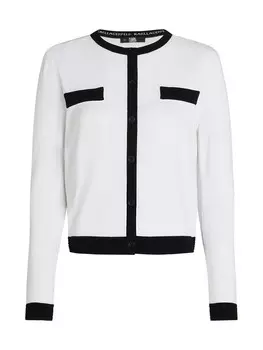 Кардиган Karl Lagerfeld Knit Cardigan, белый