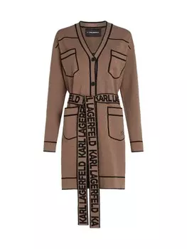 Кардиган Karl Lagerfeld Knit Cardigan, бежевый