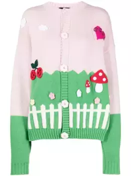 Кардиган Kittho в технике кроше GCDS, розовый