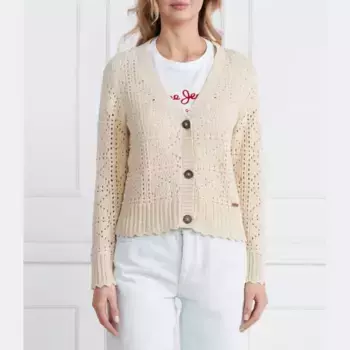 Кардиган классического кроя Grace Pepe Jeans London, бежевый