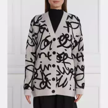 Кардиган классического кроя с добавлением шерсти Desigual, серый