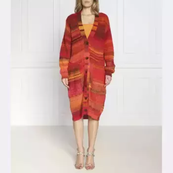 Кардиган классического кроя с добавлением шерсти Patrizia Pepe, оранжевый