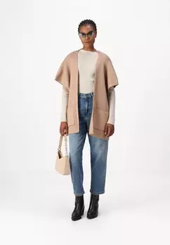 Кардиган KNITTED CAPE TWINSET, коричневый
