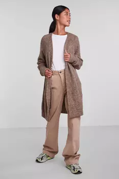 Кардиган - Коричневый - Классический крой PIECES, коричневый