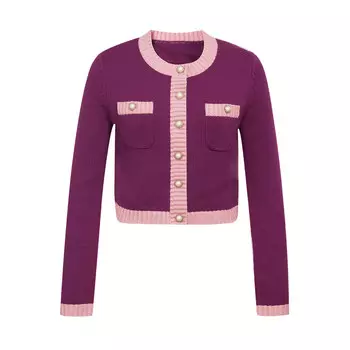 Кардиган короткий Deep Breath с длинными рукавами, розовый