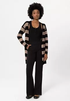 Кардиган KORY- STRIPED LONG RELAXED FIT anou anou, черный