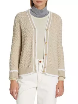 Кардиган корзинчатого плетения Nominee, цвет Sesame