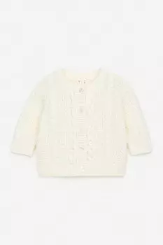 Кардиган косой вязки Arket, белый