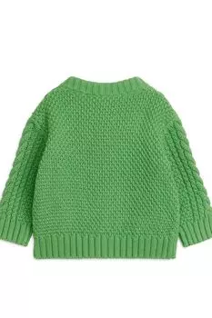 Кардиган косой вязки H&M, зеленый