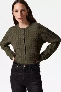 Кардиган косой вязки & Other Stories, хаки