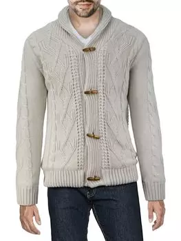 Кардиган косой вязки с шалевым воротником X Ray, цвет Cream