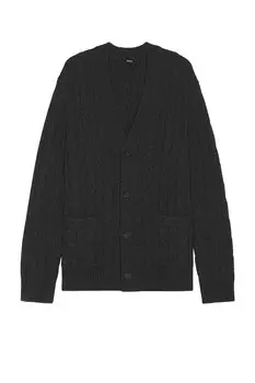 Кардиган косой вязки Theory, цвет Pestle Melange