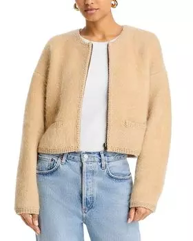 Кардиган крючком FRAME, коричневый/бежевый