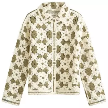 Кардиган крючком Holzweiler, зеленый