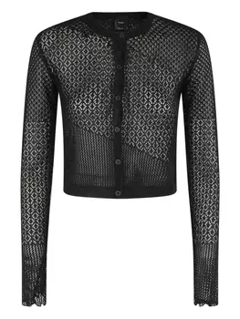 Кардиган крючком PINKO, черный