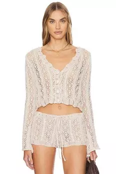 Кардиган крючком Sndys, цвет nude