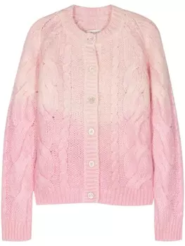 Кардиган крупной вязки с эффектом омбре Maison Margiela, розовый