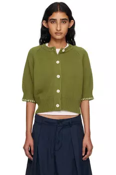 Кардиган Kwai вязка Ymc, зеленый