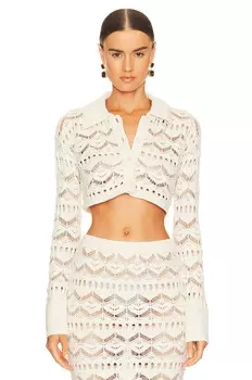 Кардиган L'Academie Talmai Pointelle Cropped, слоновая кость