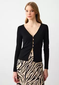 Кардиган LACK V-NECK BUTTON-UP Jimmy Key, черный