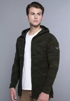 Кардиган LANG UND REISSVERSCHLUSS CARISMA, хаки