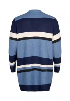 Кардиган LANGE MIT BREITEN STREIFEN Zizzi, цвет Mottled Blue