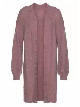 Кардиган LASCANA, цвет dunkelros