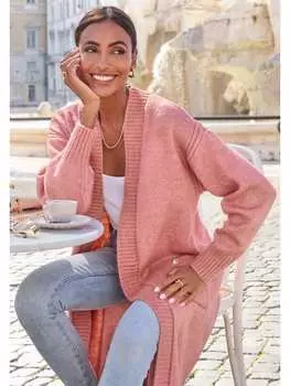 Кардиган LASCANA, цвет mauve meliert